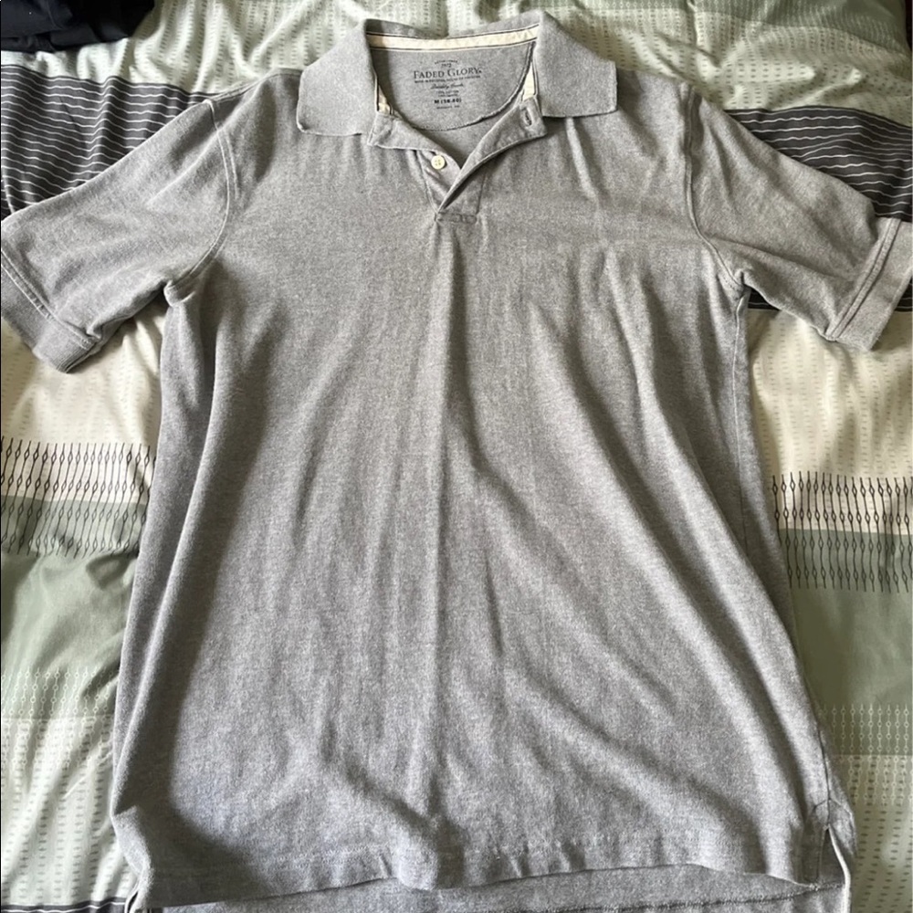 Mens Faded Glory Gray Polo
